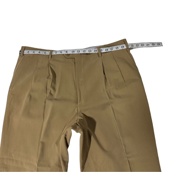 Brioni Cannes Italy Made Tan 100% Wool Pleated Cuffed Suit Dress Pants Sz 42x29 - Picture 3 of 11